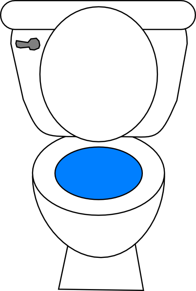 No Toilet Clipart Kid - Toilet Clip Art (402x597)
