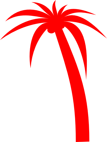 Red Palm Tree Clip Art - Red Palm Tree Clip Art (450x598)
