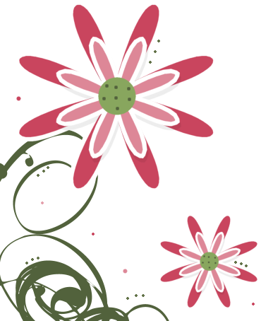 Graphics For Corner Flower Transparent Background Graphics - Png Cute Flowers Background (370x454)