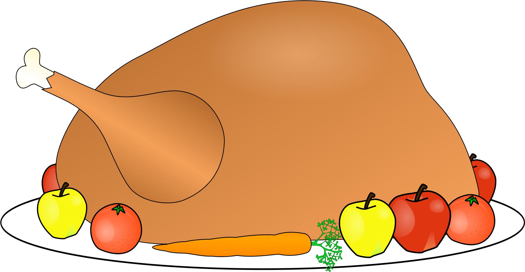 Clipart Info - Turkey Dinner Clip Art (2429x1401)
