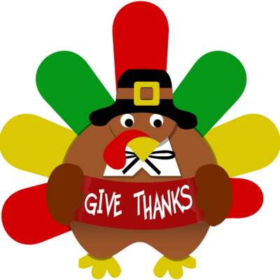 Give Thanks Turkey Clip Art - Thanksgiving Turkey Clipart (400x400)