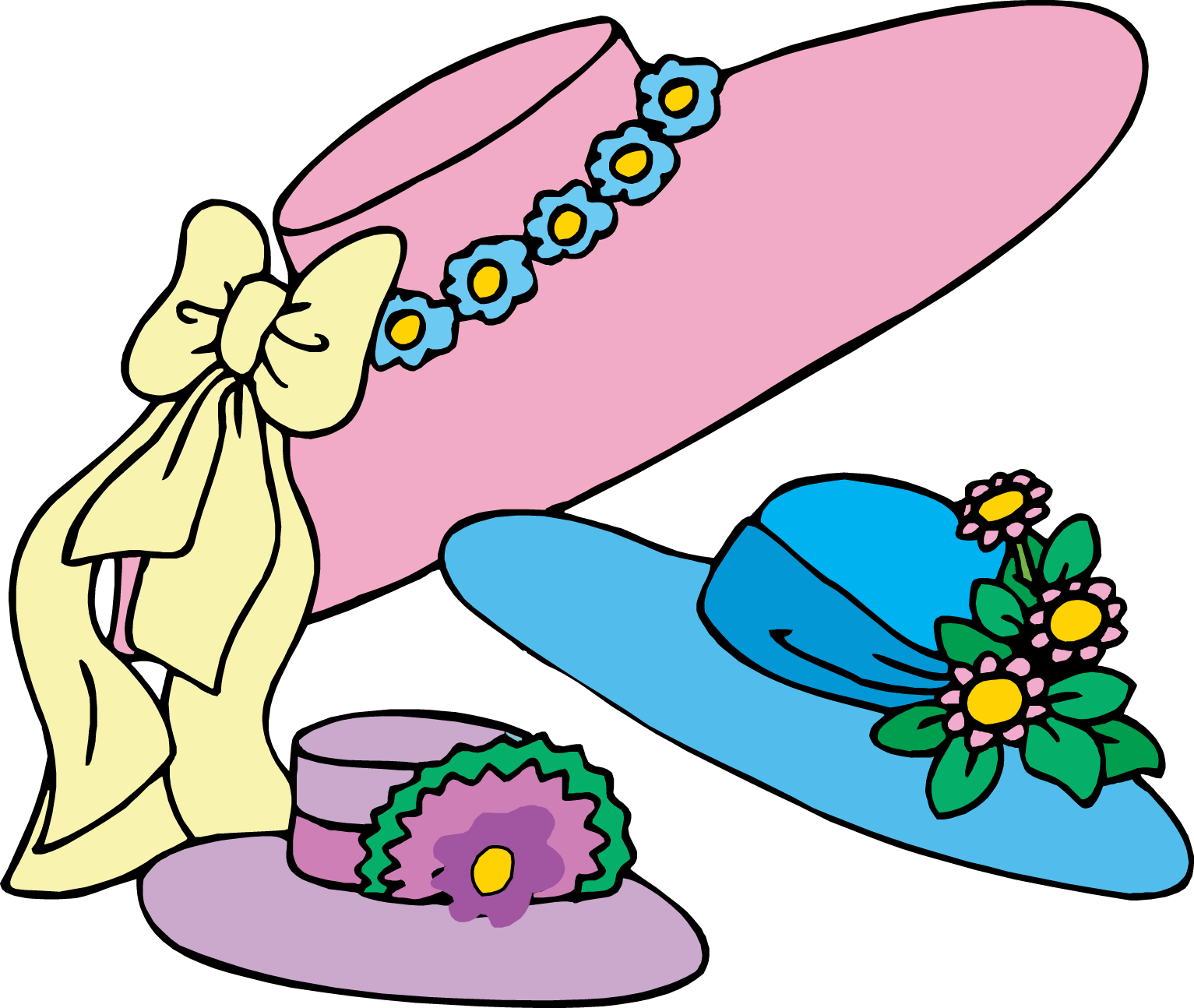 Clipart Hats The Cliparts Databases - Ladies Hats Clip Art (1533x1294)
