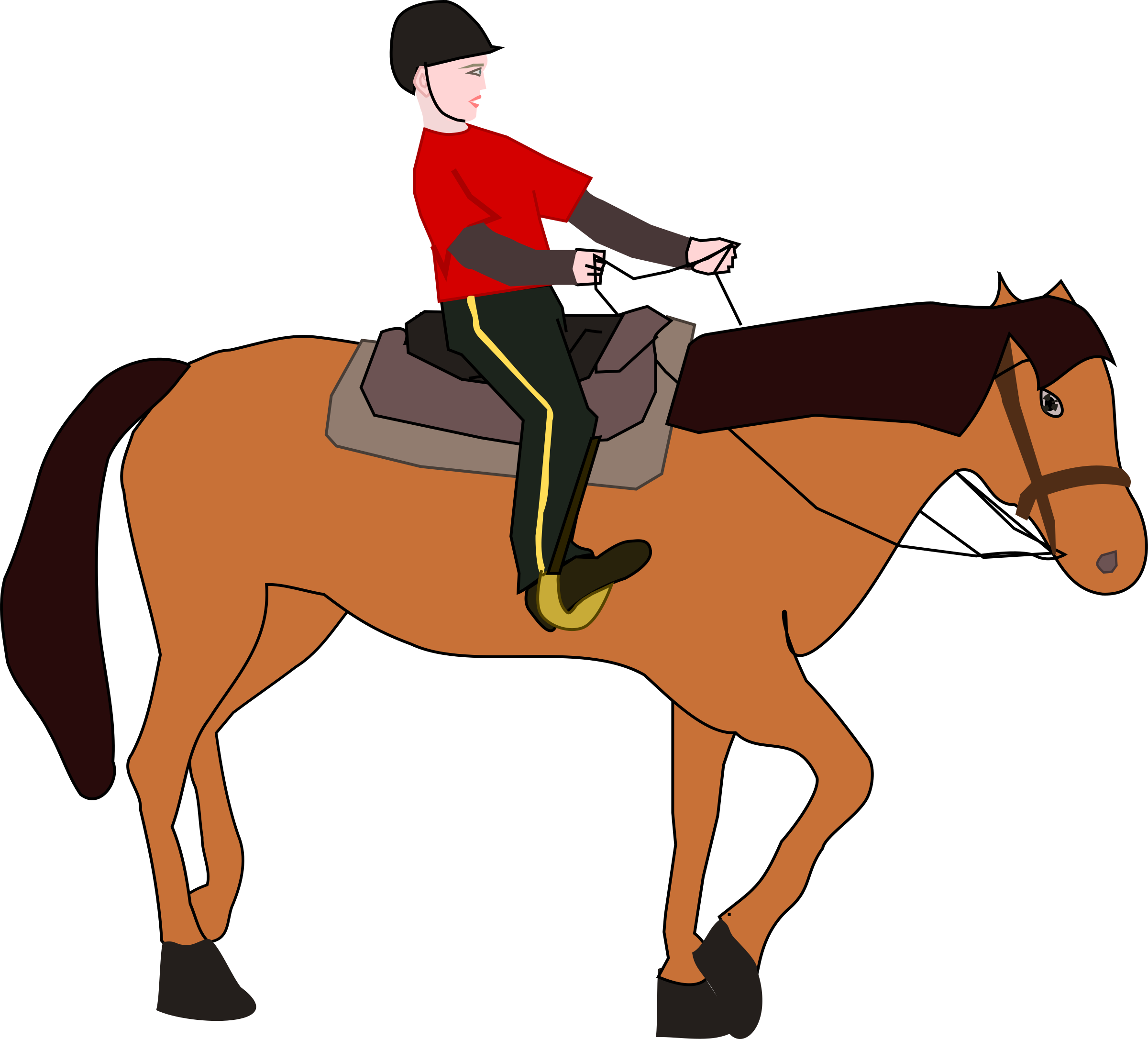 Western Horse Riding Clipart 20 - Horse Riding Clipart (2400x2172)