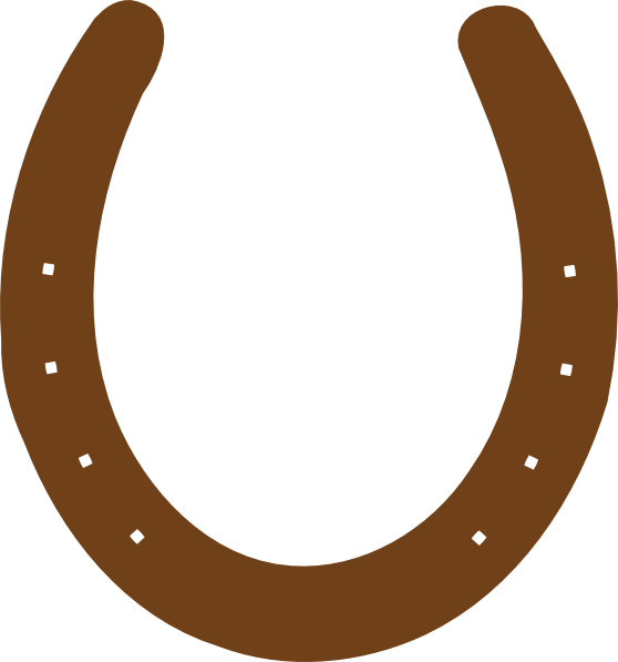 Horse Shoe Brown Horseshoe Clip Art At Vector Clip - Free Horseshoe Clip Art (558x597)
