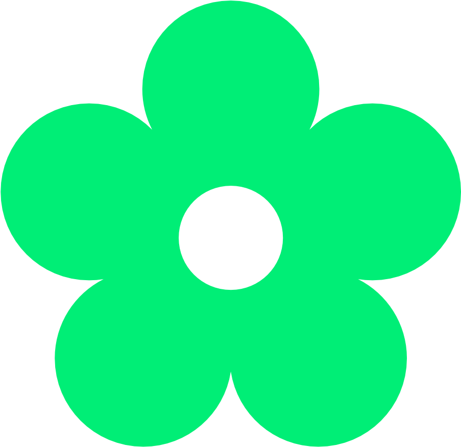 Spring Flowers Clip Art - Flower Clipart One Color (999x990)