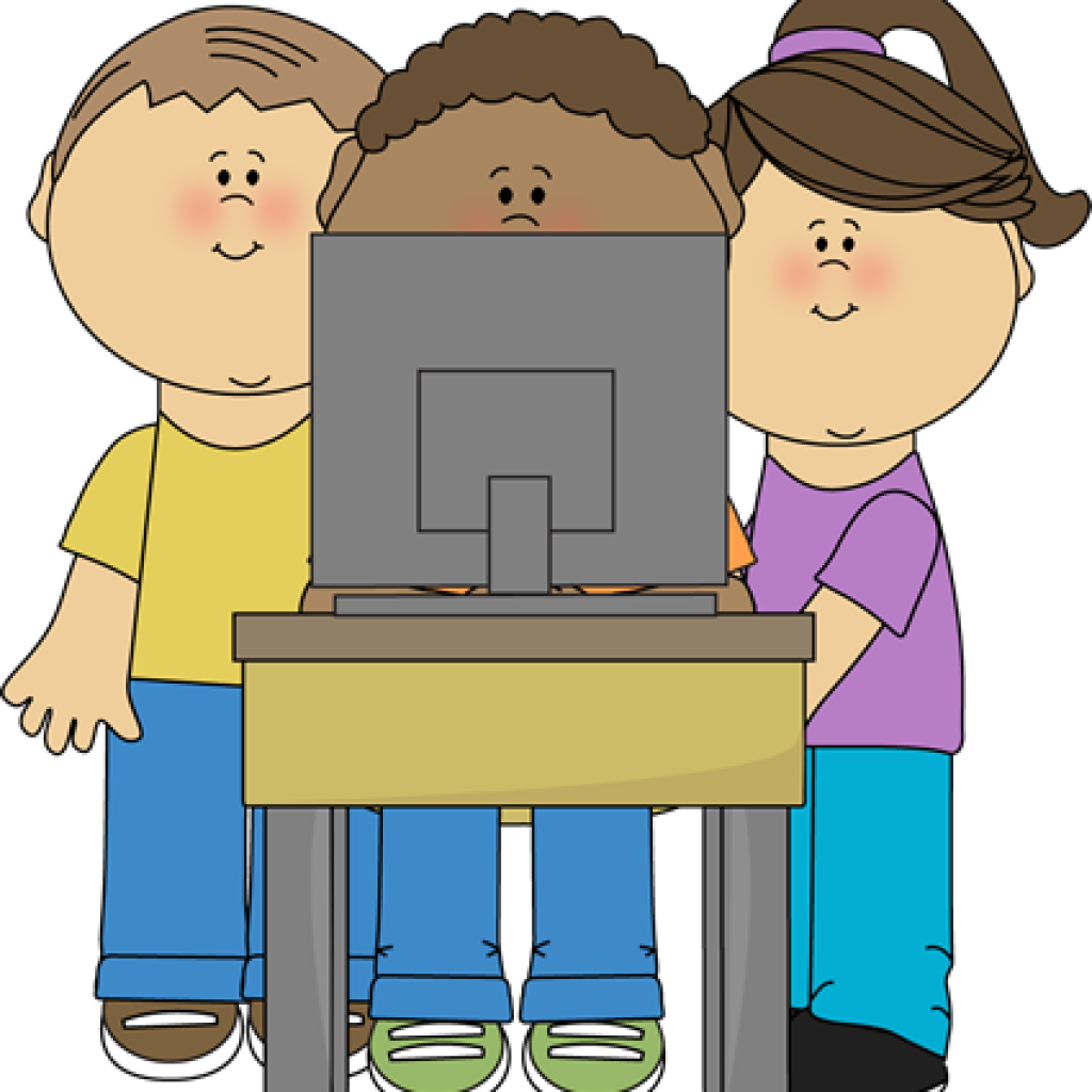 Computer Clipart Kids Using School Computer Clip Art - 4 Cognitive Learning Theories (1024x1024)