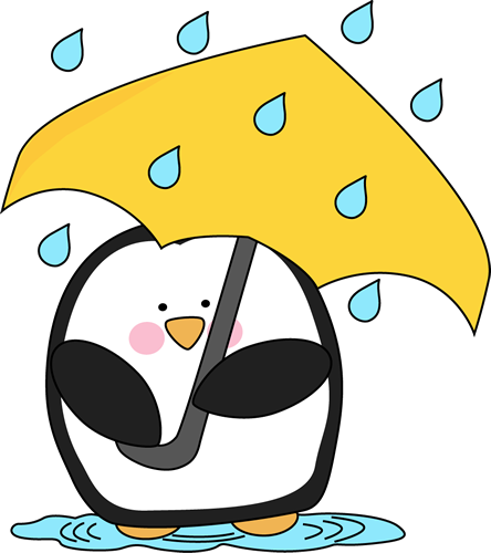 Penguin In The Rain - Happy Valentines Day Jokes (444x500)