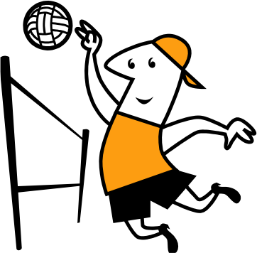 Volleyball Clip Art - Volleyball (362x356)