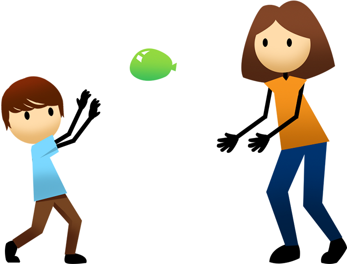 Balloon Volleyball - Balloon Toss Clipart (880x560)