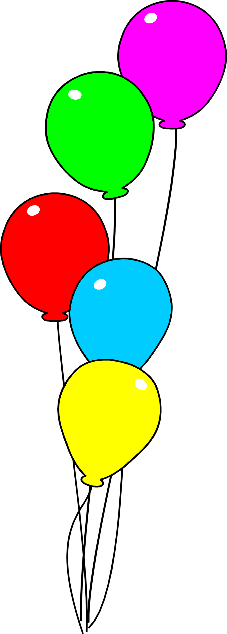 Clip Art Balloons Free - Balloon Clip Art Transparent Background (958x2678)