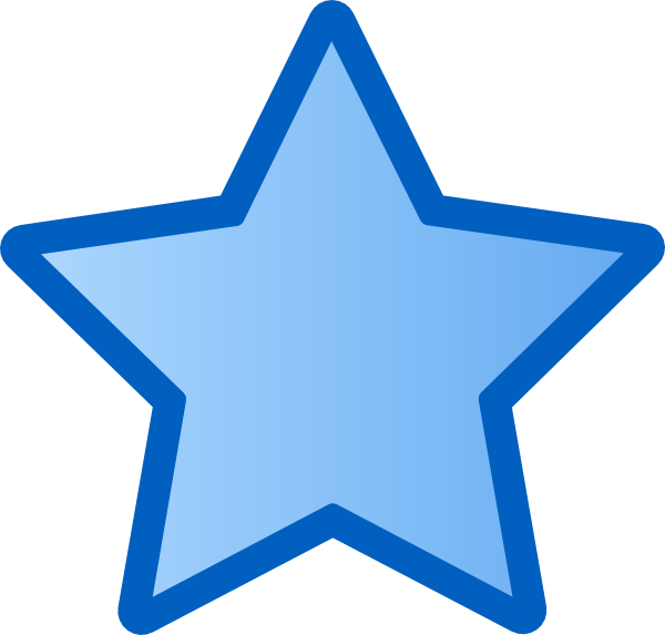 Star Outline Clipart Blue Star Clip Art At Clker Vector - Star Clipart Blue (600x573)