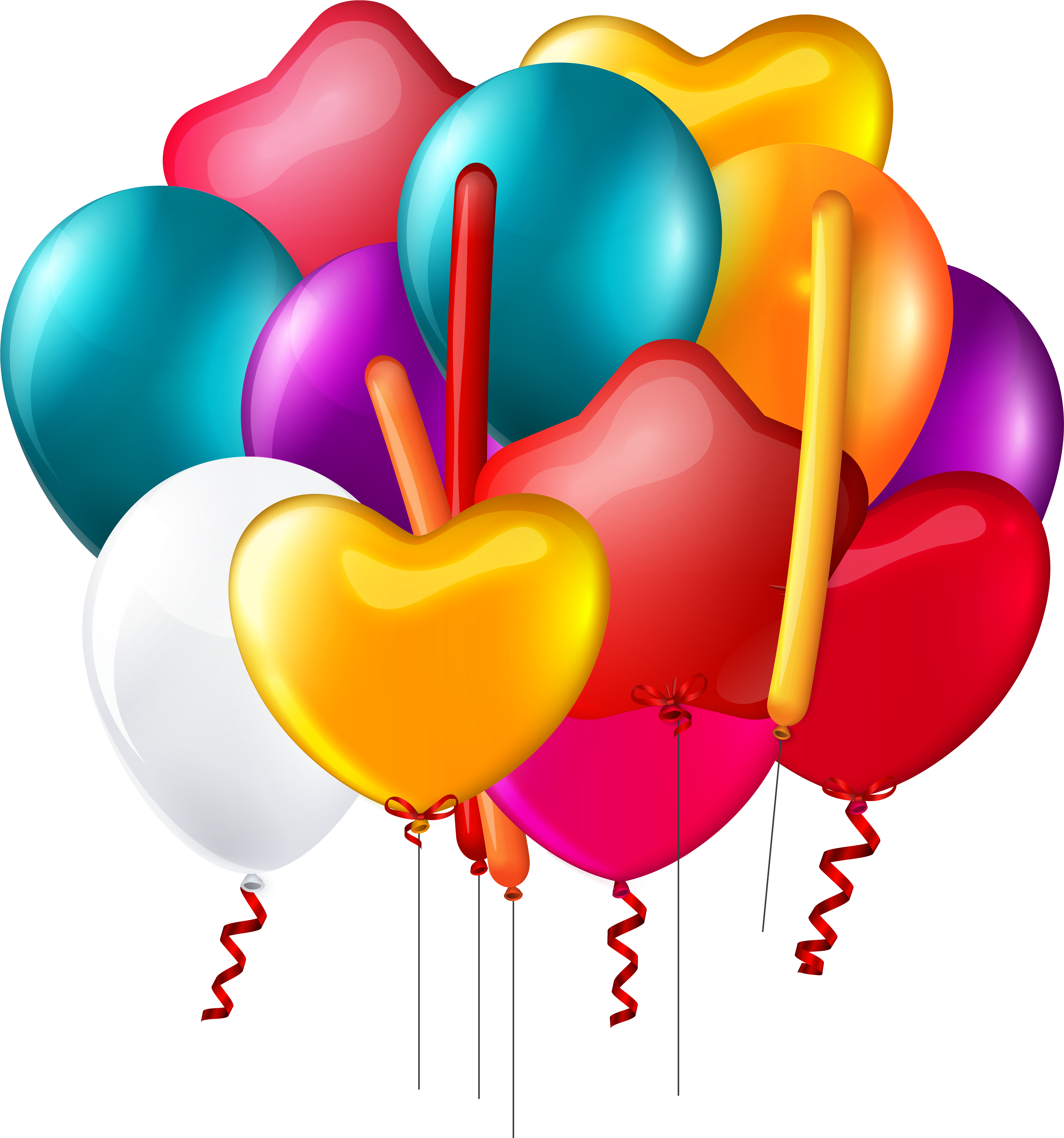 Explore Birthday Clipart, Balloons And More - Balloons Clipart Transparent Background (5080x5434)