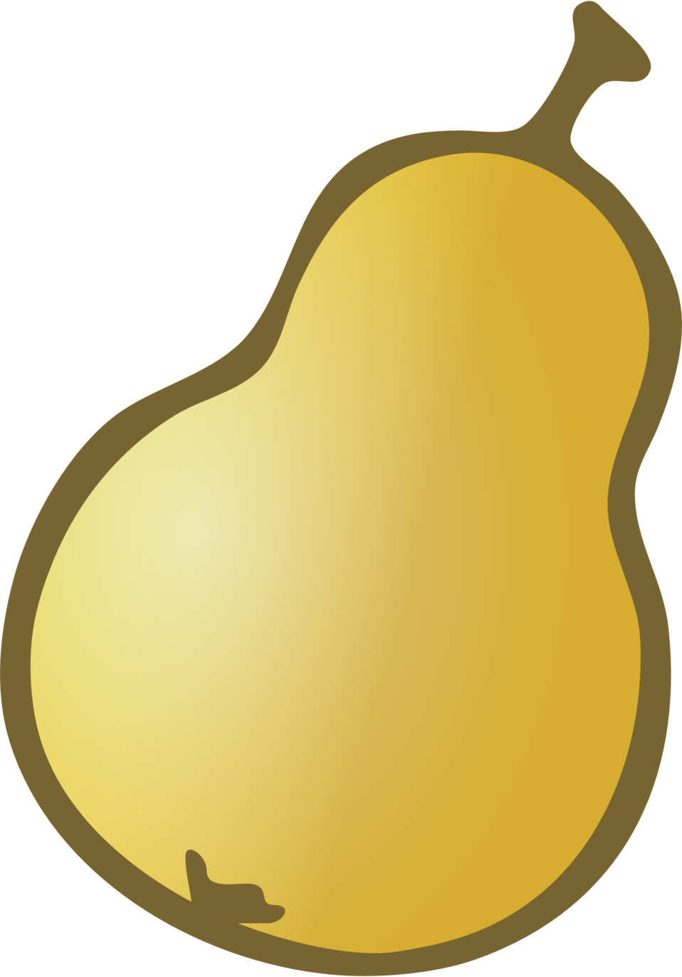 Illustration Of A Pear - Pear Clip Art (958x1373)