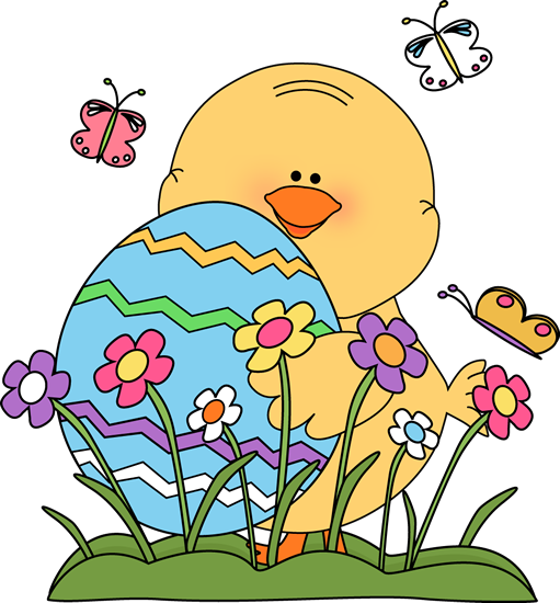 Spring Easter Chick Clip Art - Easter Spring Clip Art (511x550)
