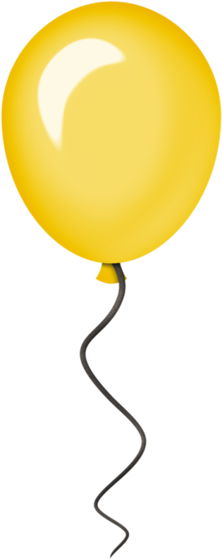 Clip Art - Yellow Balloons Clip Art (519x1280)