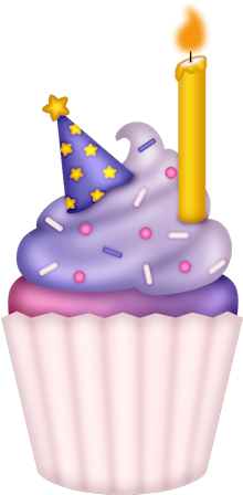 Clip Art Pictures - Cupcake Cumpleaños Dibujo (250x487)