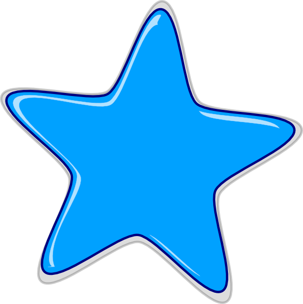 Star Blue Clipart Edited2 Clip Art At Clker Com Vector - Star Clip Art (594x595)