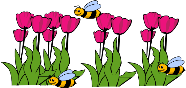 Spring Clip Art - Flower Garden Clipart (601x284)