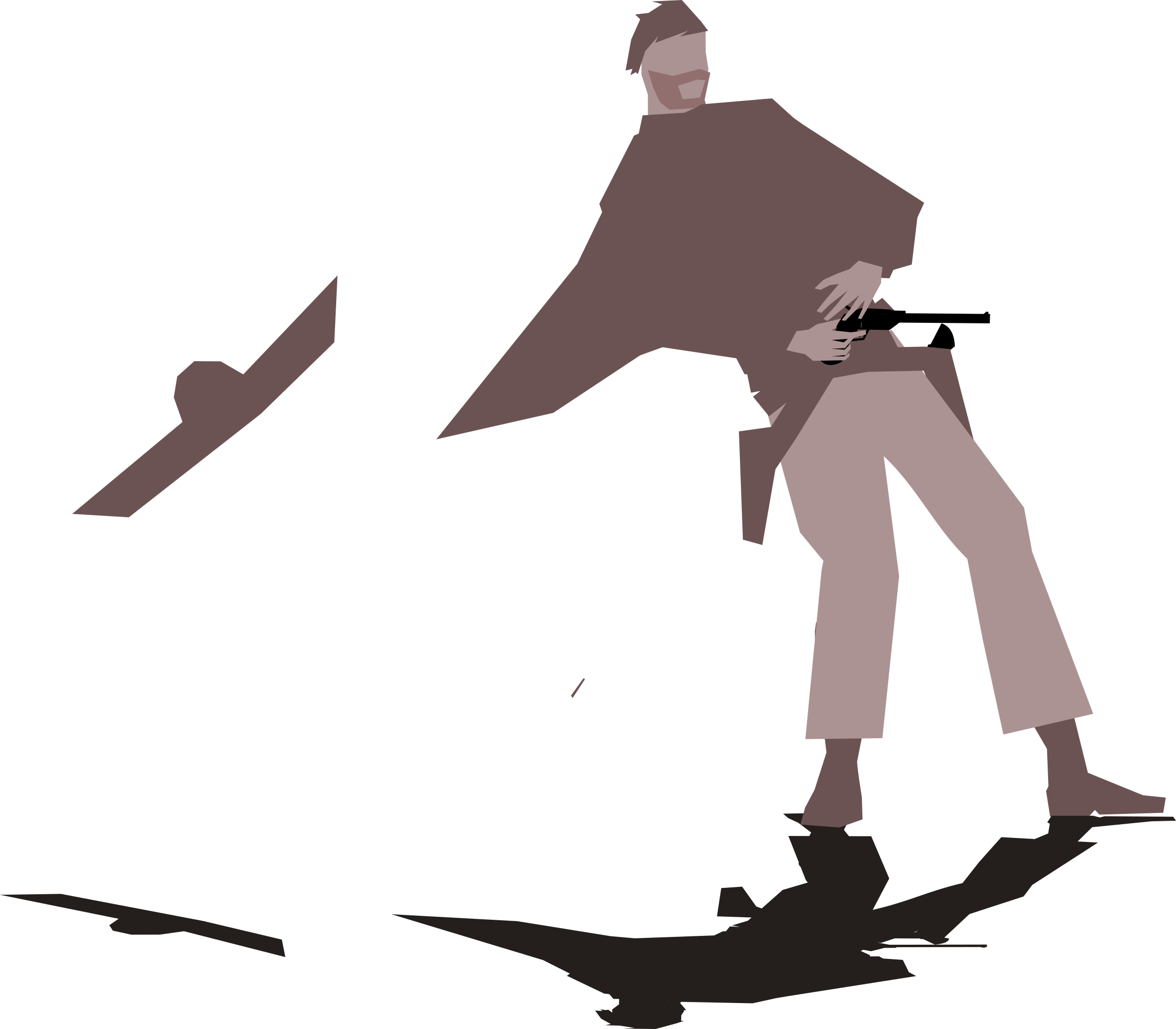 Gunslinger Western Clipart - Illustration (2400x2100)