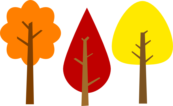 Fall Trees Clip Art At Clker - Fall Trees Clip Art At Clker (600x369)