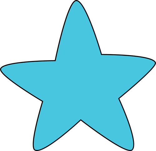 Blue Star Clipart Blue Rounded Star Clip Art Blue Rounded - Star Clip Art Blue (500x485)