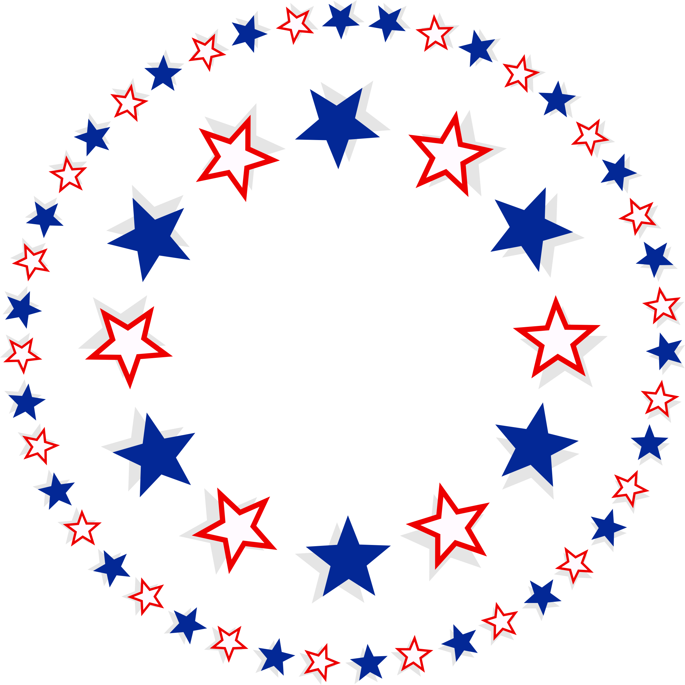 Free Patriotic Clipart Free American Art Clipartix - Star Round Border (2254x2255)