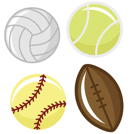 Sports Balls Svg Files Tennis Ball Svg File Football - Volleyball And Tennis Ball (432x432)