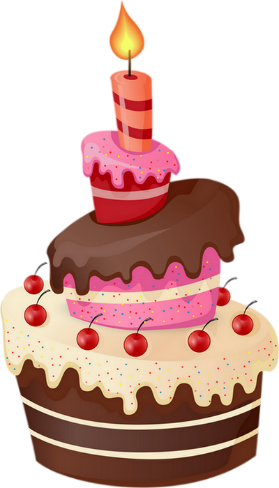Cake Clipart, Food Clipart, Birthday Clipart, Birthday - Happy Birthday: Celebration And Memory Book (400x700)