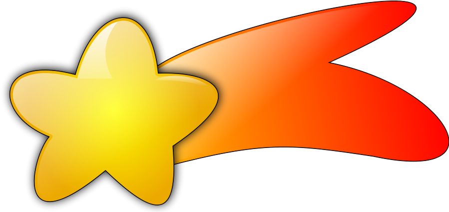 Stars Clip Art Pictures Clipart - Cartoon Shooting Star Png (900x432)