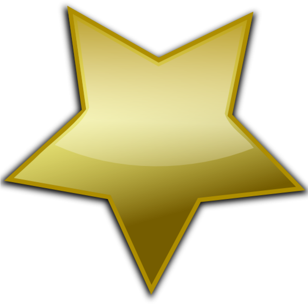 Gold Star Clipart Gold Star Clip Art At Clker Vector - Gold Star Vector Png (1024x1024)