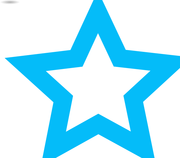 Blue Star Outline Clip Art At Vector Clip Art - Blue Star Outline Png (600x527)