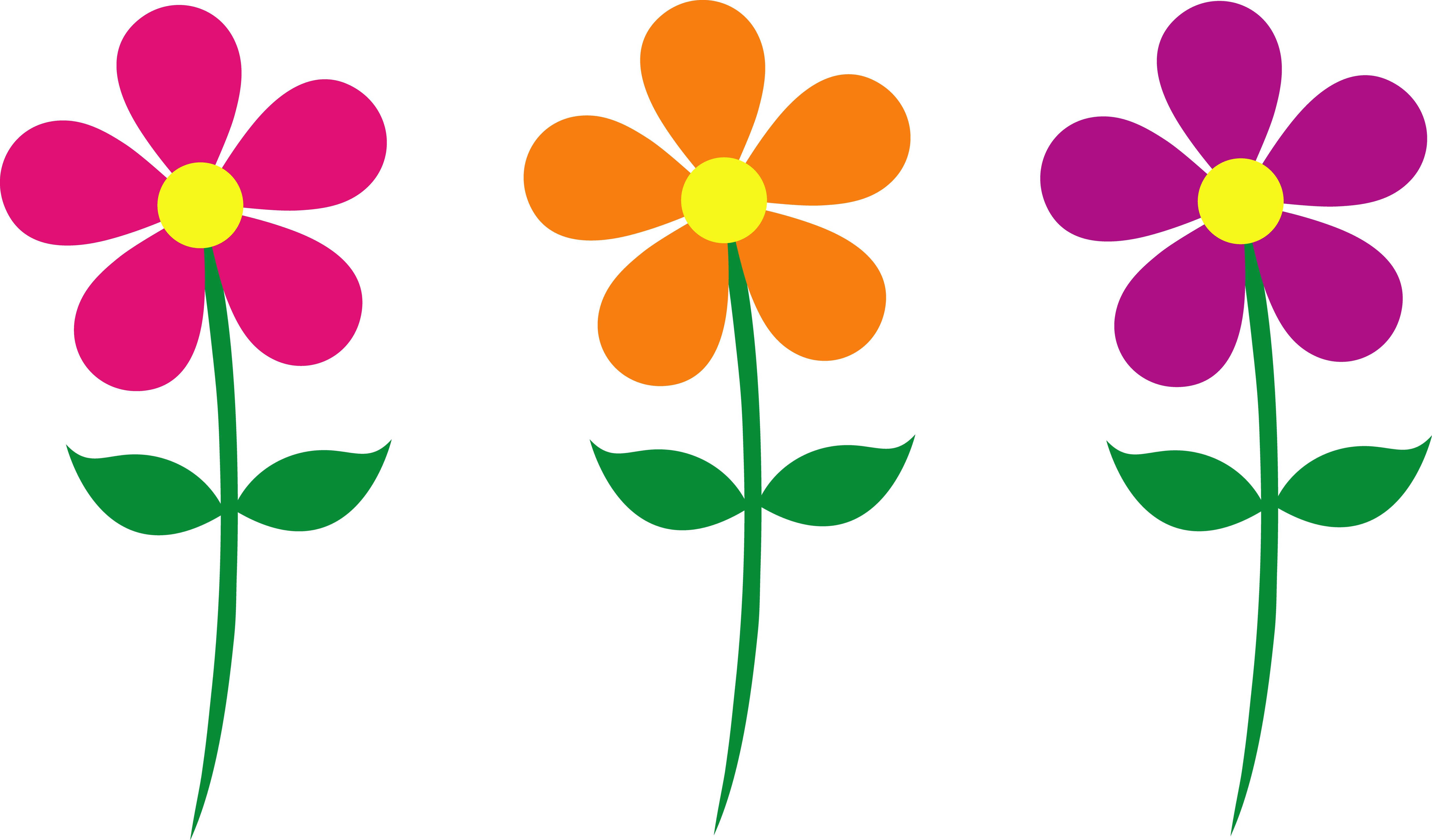 Flower Clipart - Spring Flowers Clip Art (7747x4545)