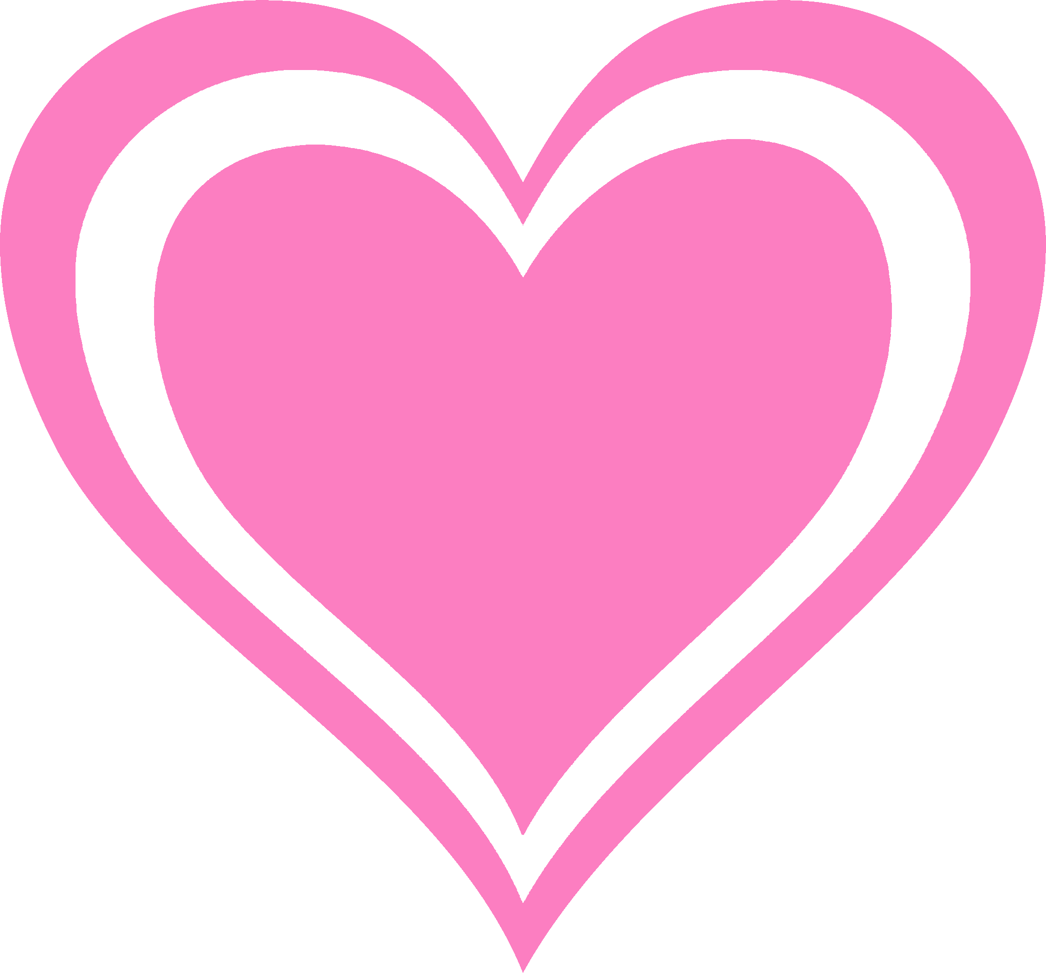 Valentine's Day Clip Art - 素材 ハート ピンク (2091x1945)