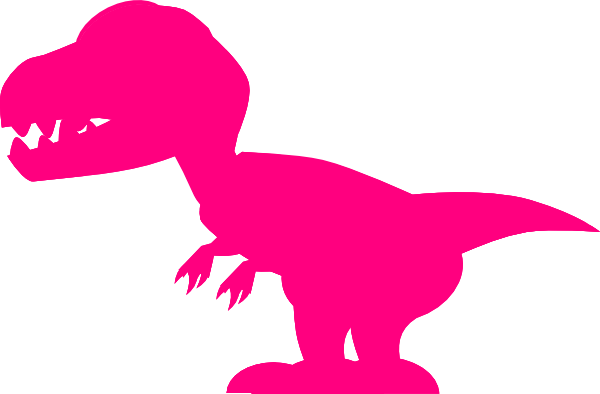 Pink Dinosaur Clip Art - Pink Dinosaur Clipart (600x394)