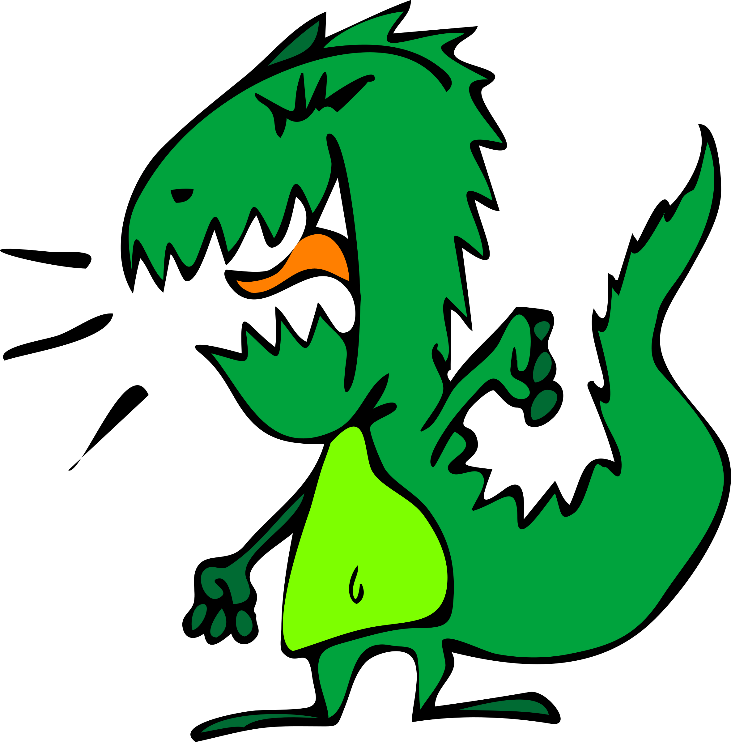 Free Face Dragon Tattoo Free Loopy Asian Dragon Frame - Angry Dinosaur Clipart (2365x2400)