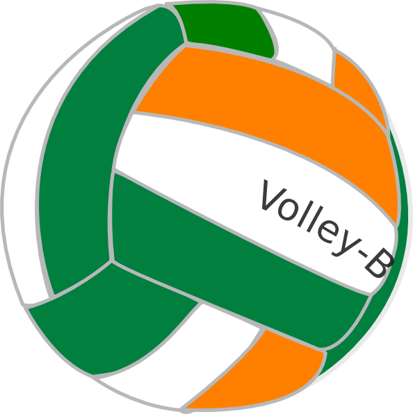 Volley Ball India Clip Art - Volleyball Ball Cartoon Png (594x596)