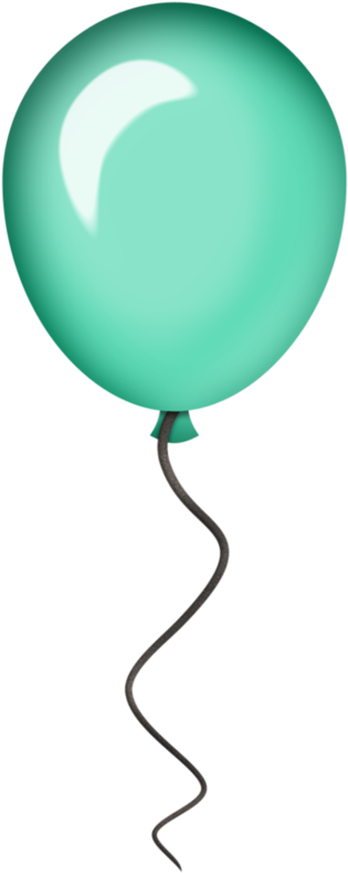 Flergs Circusmagic Freeballoon2 - Teal Balloons Clipart (324x800)