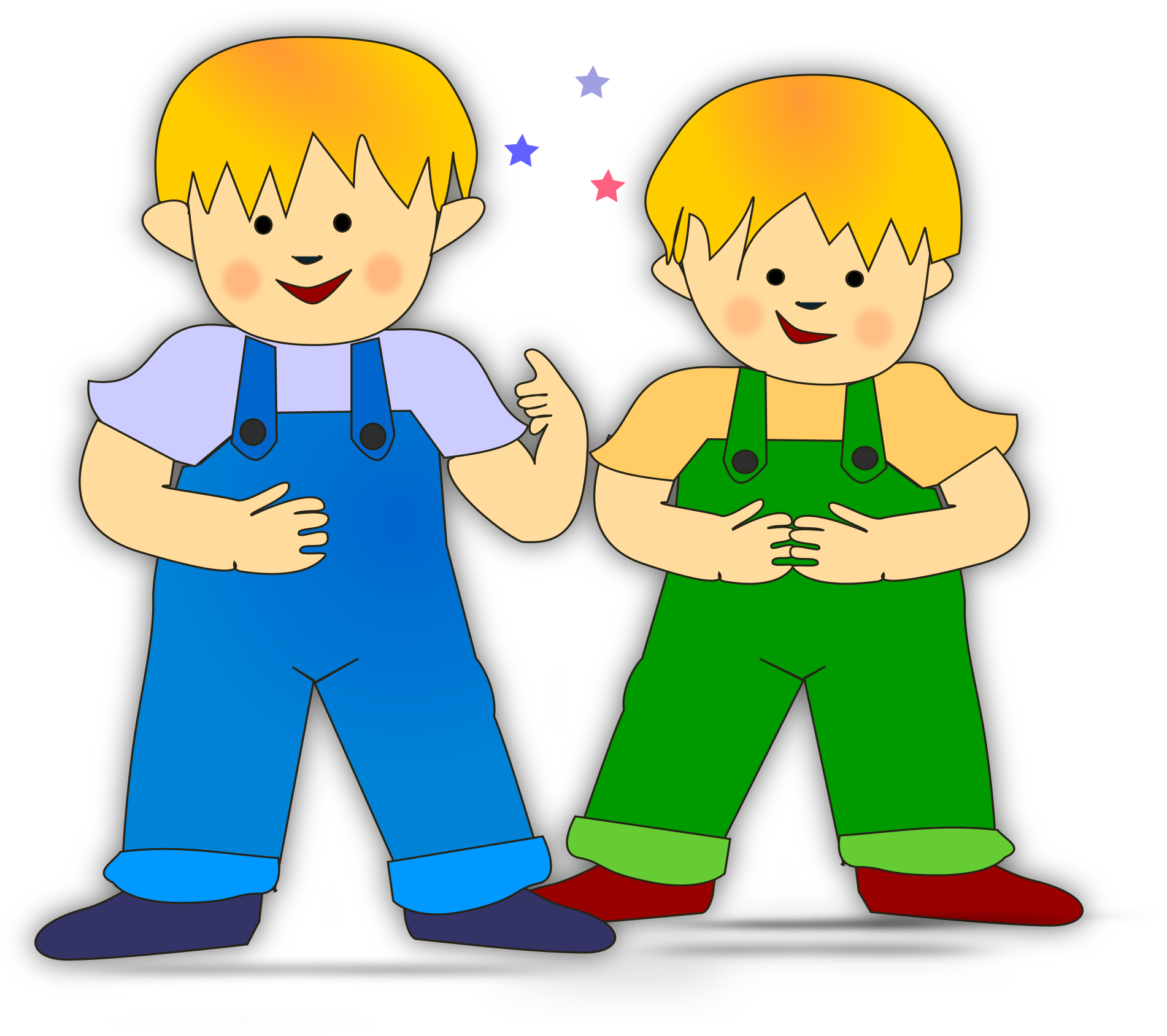 2 Boys Clipart (2400x1800)
