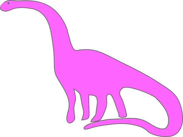 Pink Dinosaur Clip Art At Clker - Pink Dinosaur Clipart (600x449)