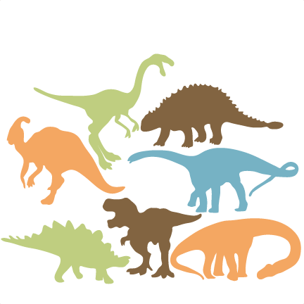 Dinosaur Silhouette Clipart With No Background Collection - Silhouette (432x432)