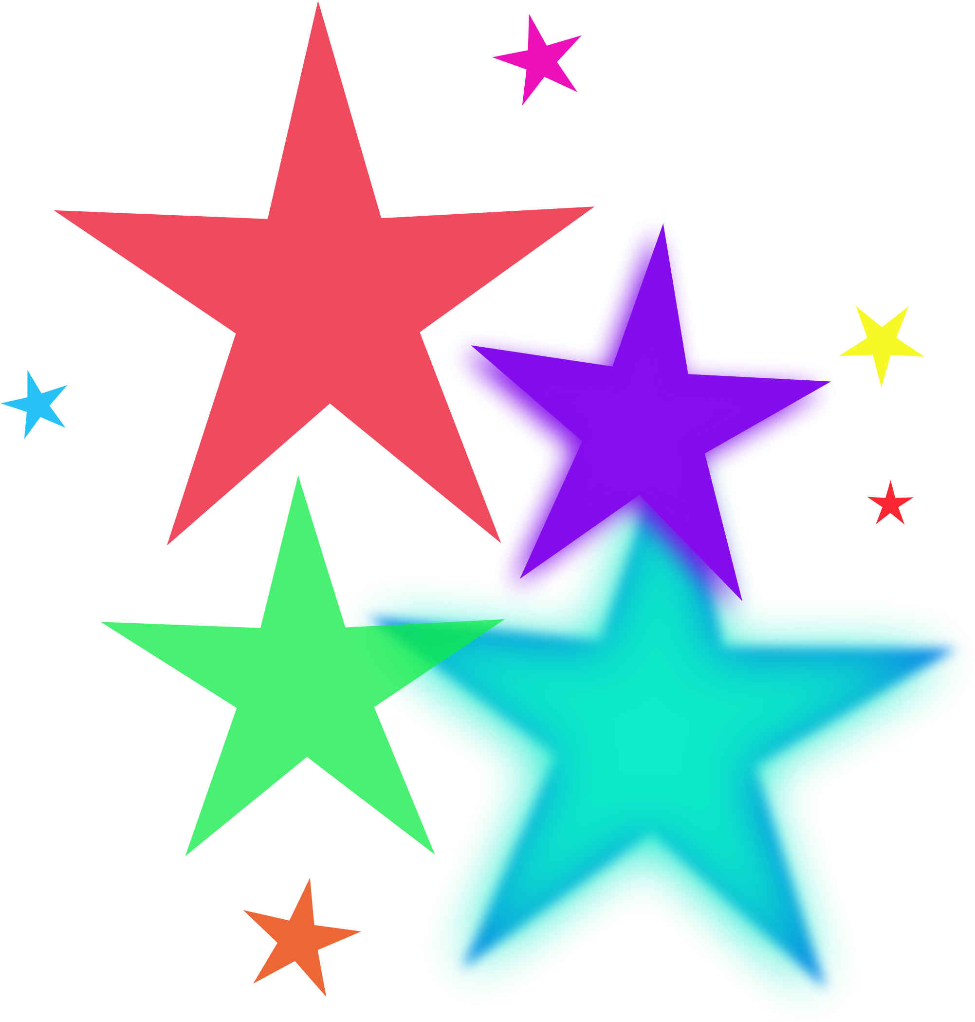 Image Of Colorful Stars Clipart - Short Prayer For Grand Parents (2194x2400)