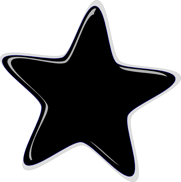 Staggering Black Star Clipart Clip Art At Clker Com - Black Cliparts (594x595)