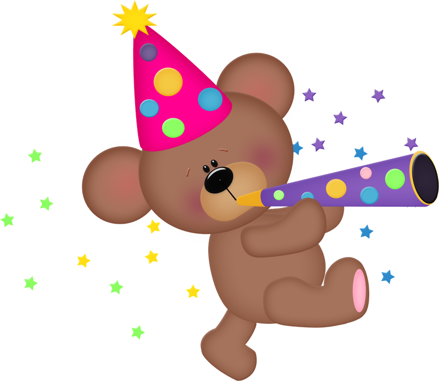 Birthday Clipart, Art Birthday, Birthday Ideas, Bear - Party Bear Clip Art (900x780)