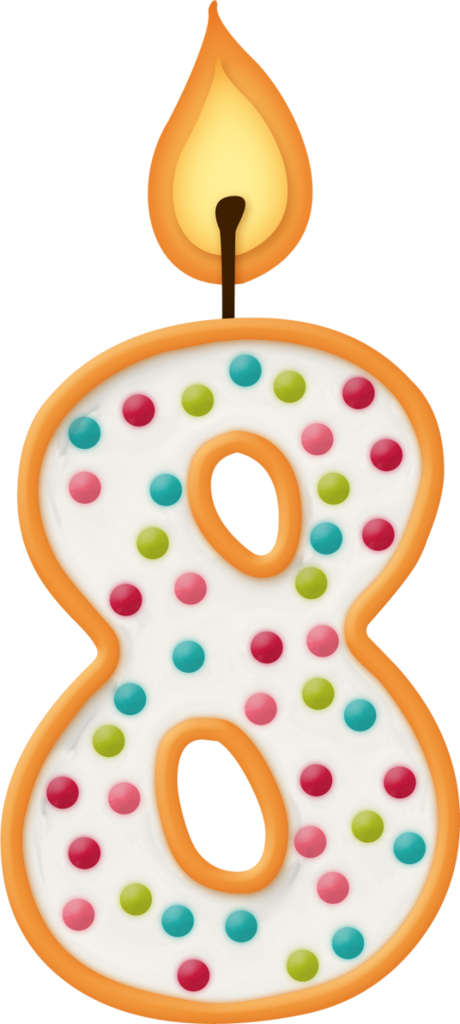 B *✿*birthday Wish - Birthday Candle 8 Png (460x1024)