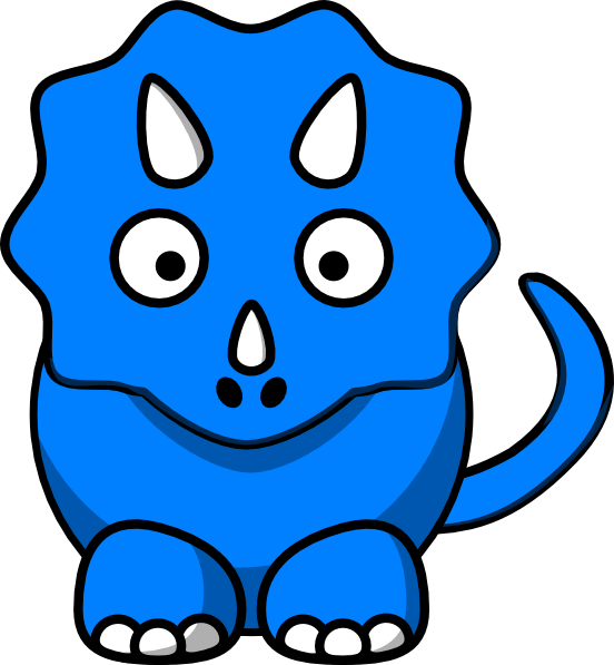 Baby Blue Dinosaur Clip Art At Clker - Dinosaur Clipart (552x597)