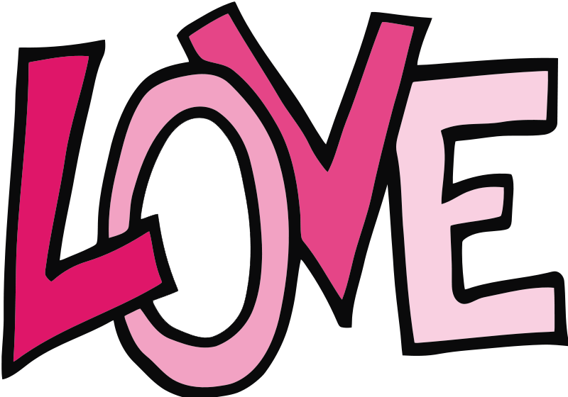 Word Clipart - Word Love Clip Art (800x560)