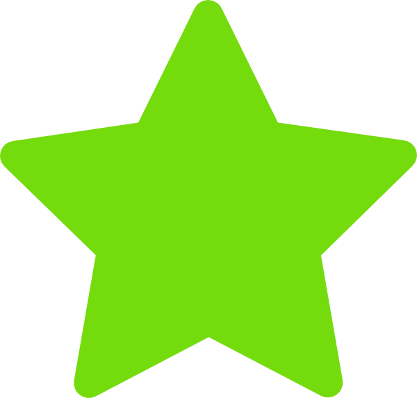 Green Star Clip Art - Star Icon Png Green (600x573)