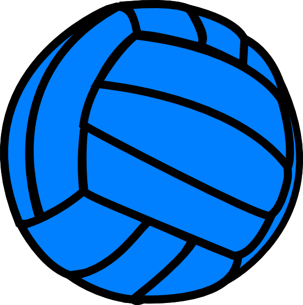 Blue Volleyball Svg Clip Arts 594 X 598 Px - Blue Volleyball Clipart (594x598)