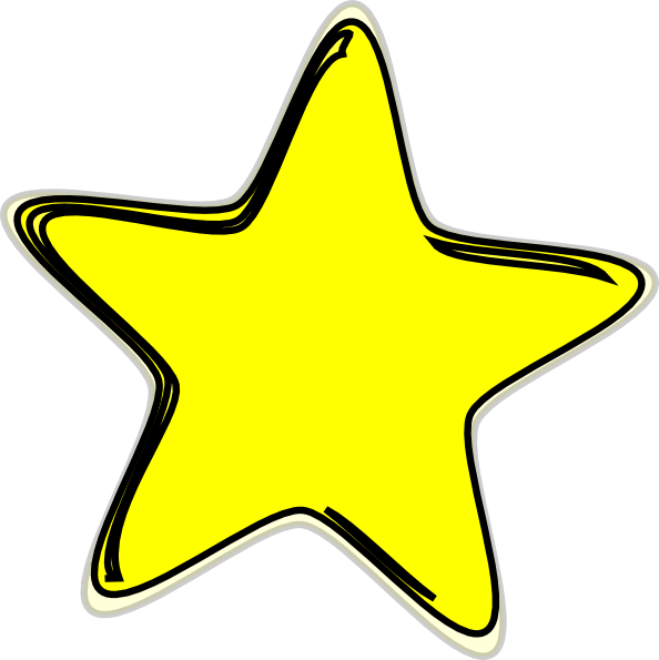 Stars Clipart Yellow Star - Yellow Star Clip Art (594x595)