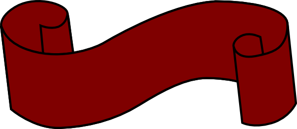 Free Cliparts Burgundy Banner, Download Free Clip Art, - Red Scroll Banner (600x262)